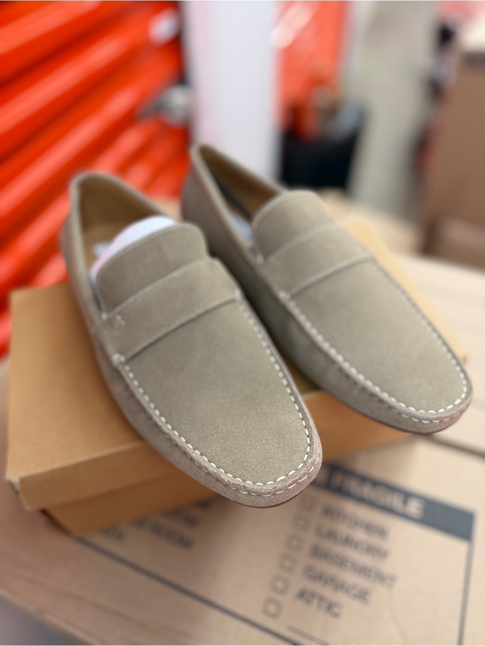 Steve Madden Olive Suede Penny Loafers